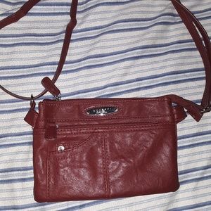 Red/Burgundy Rosetti Crossbody Purse